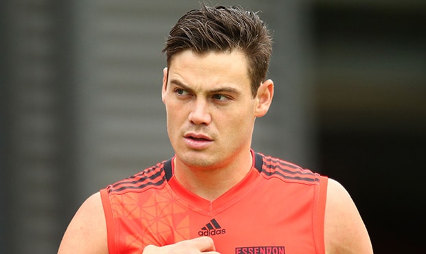 Nathan Grima hits the track for Essendon. Picture: Getty Images - ${keywords}